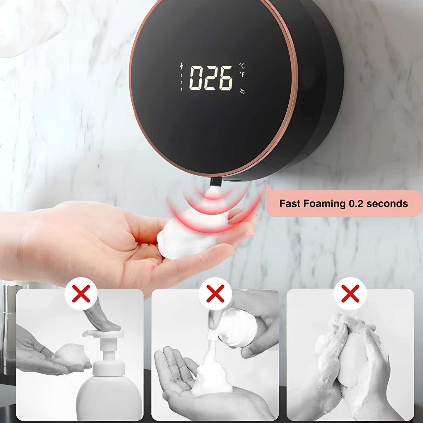 FoamHalo Touchless Wall Dispenser